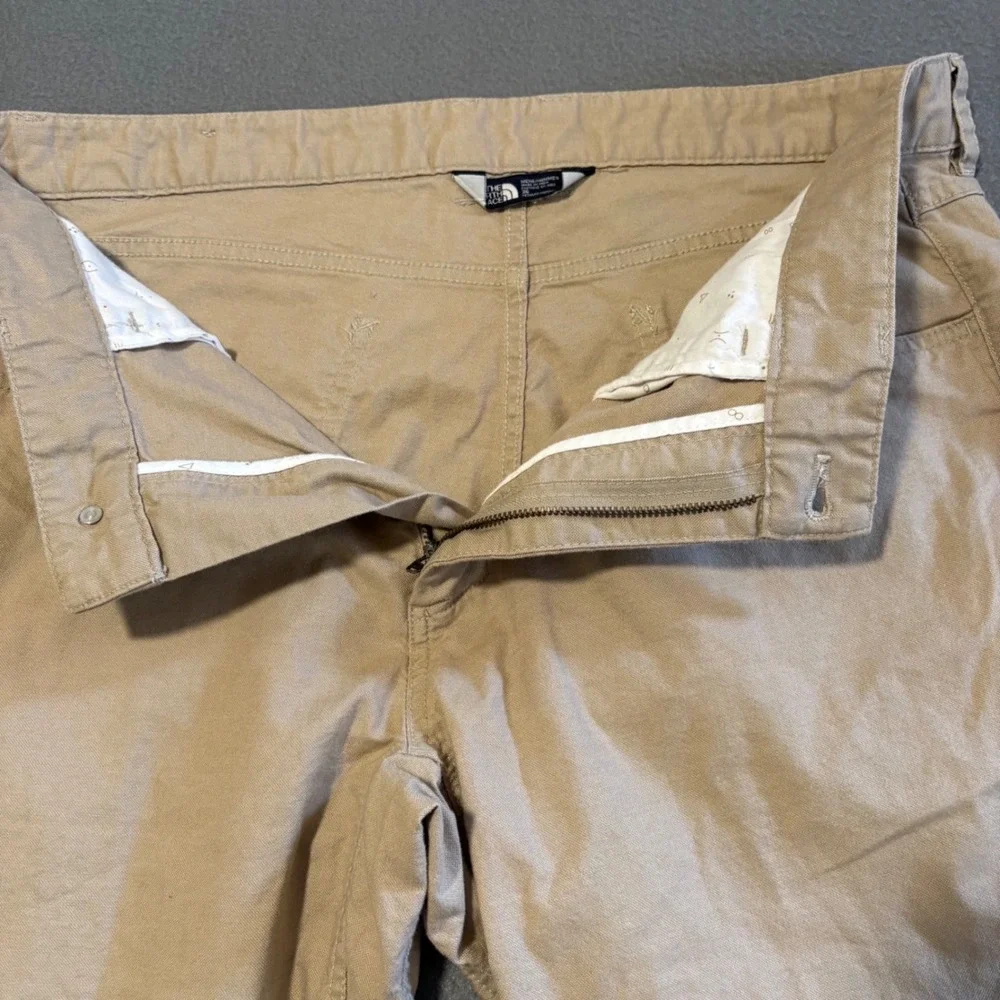 North Face Chino Pants Mens 36x32 Tan Khaki Straight Leg Cotton Blend Stretch
